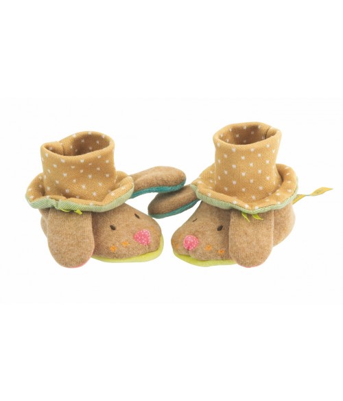 Chaussons Bebe Chien Moulin Roty Les Tartempois 6611